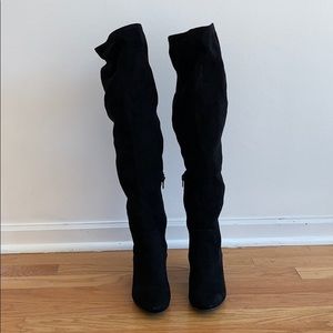 Knee high black boots